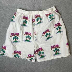 VTG Club Camel Mens XL White Tropical Palm Tree Boxer Shorts‎